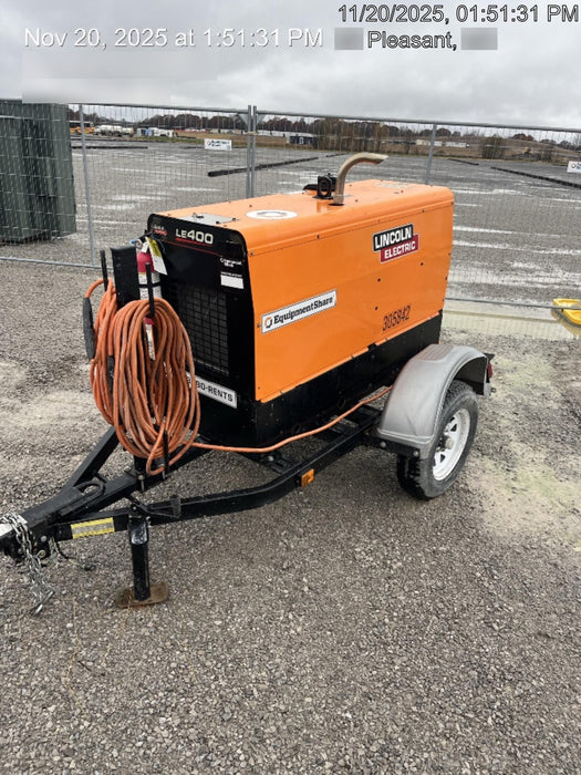 2023 Lincoln Electric LE400 Kubota V1505, Trlr, Cable Rack, Light Kit, ES Decals, T3