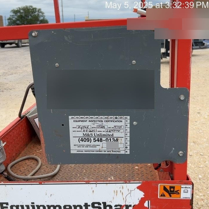 2019 Skyjack SJIII-3219 Standard Options, Trojan Batteries