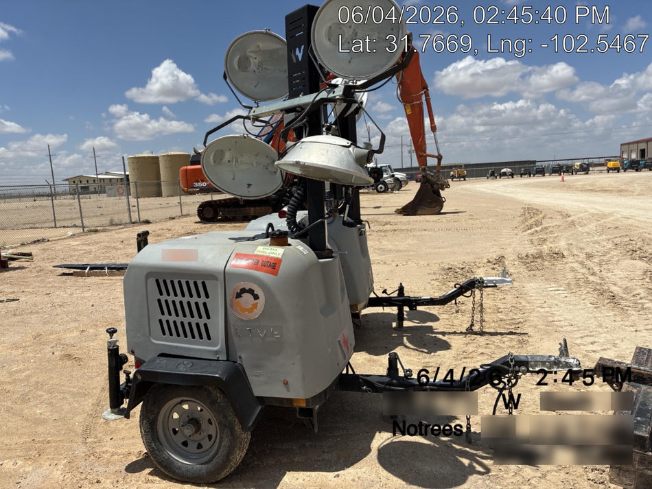 2019 Wacker Neuson LTV6L-MH Wacker Neuson LTV6L Mobile Light Tower w/Fuel Level Sensor Installed