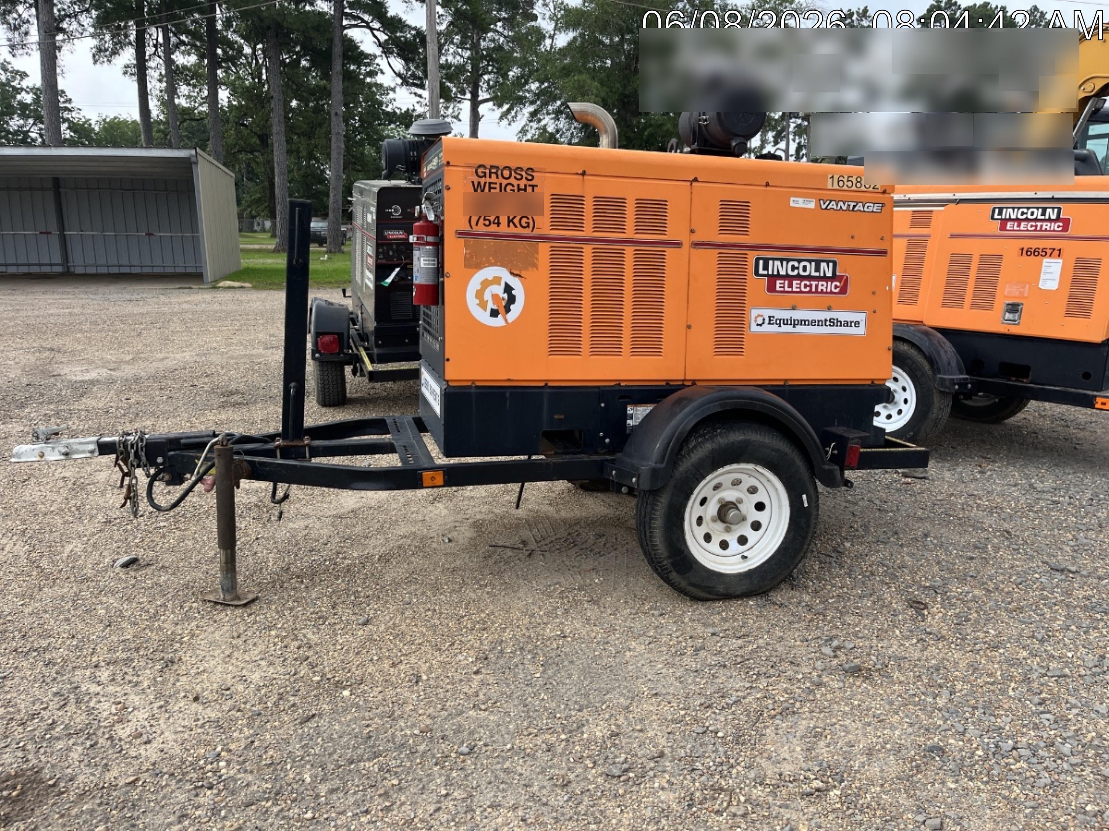 2021 Lincoln Electric Vantage 549X Ready Pak 3, ORANGE (includes trailer, cable rack, fender light kit)