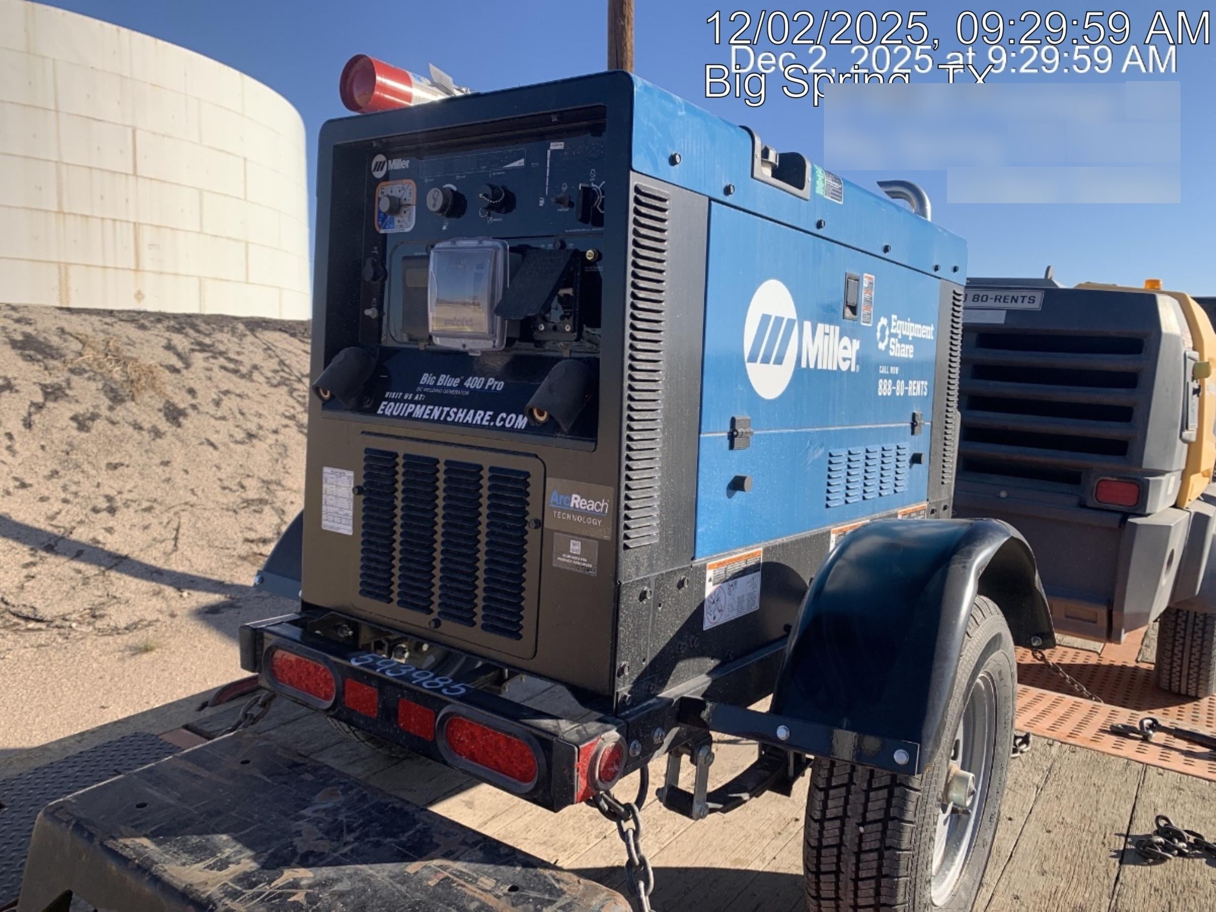 2025 MILLER ELECTRIC BIG BLUE 400