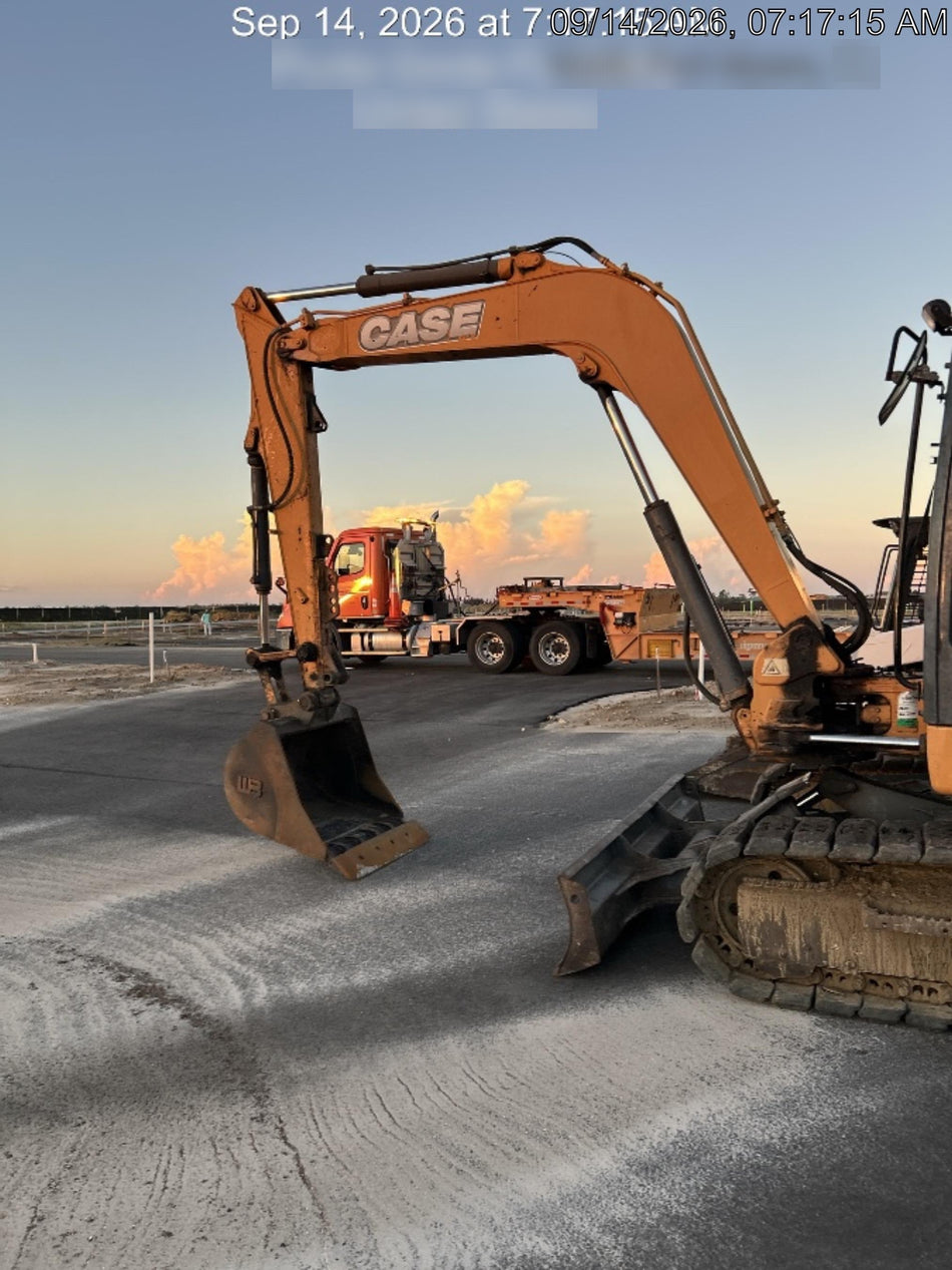 2015 Case CX80C CLOSED CAB, A/C,RUBBER TRACKS PADS,7'-2" ARM,THUMB