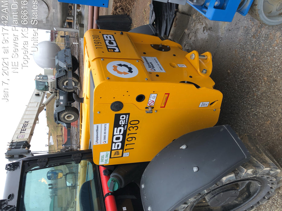 2020 JCB 505-20TC Canopy, Solid Tires, Work Lights, Beacon, Aux Hydraulics, Back up Alarm, ES Decals