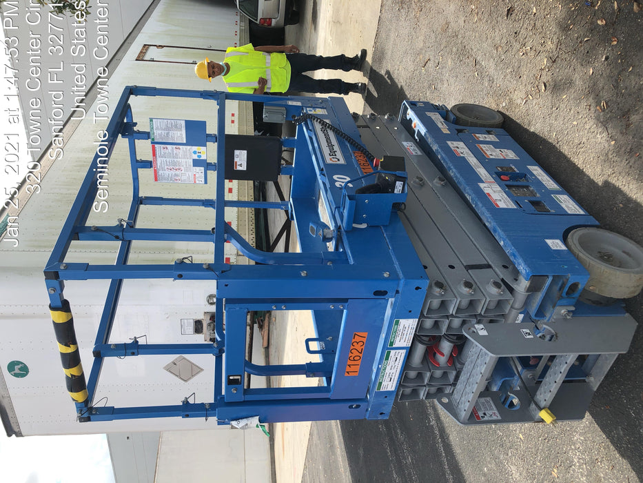 2020 Genie GS-1930 Solid Non Marking Tires, Beacon, Folding rails with half height swing gate