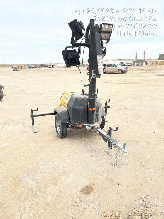 2022 Allmand NLV3GR (4) LED Light Fixture 350W, 23' Vertical Mast, 3kW Prime, Towable, ES Decals, T3