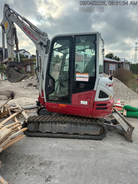 2020 Takeuchi TB-235-2CR Cab/Heat/Air, Rubber Tracks, Manual TAG QC