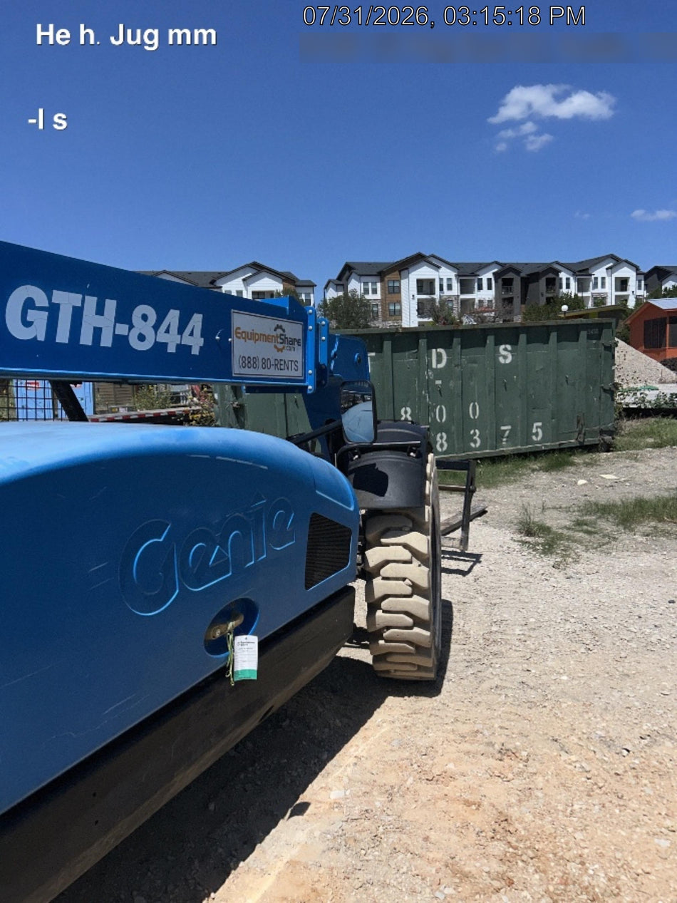 2017 Genie GTH-844 Diesel Engine, Solid Tires, 60" Carriage, Open ROPS