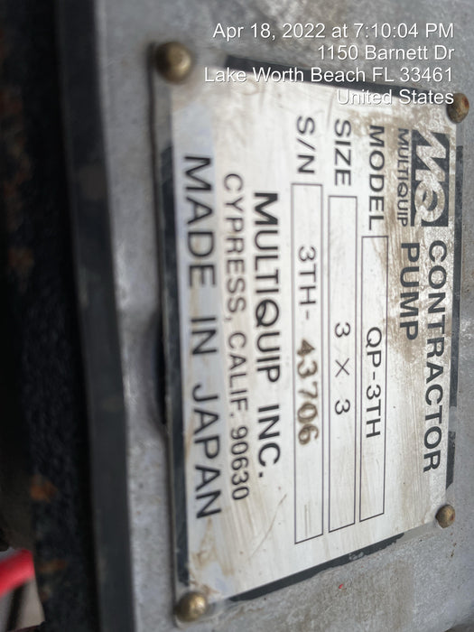 2021 MULTIQUIP QP3TH