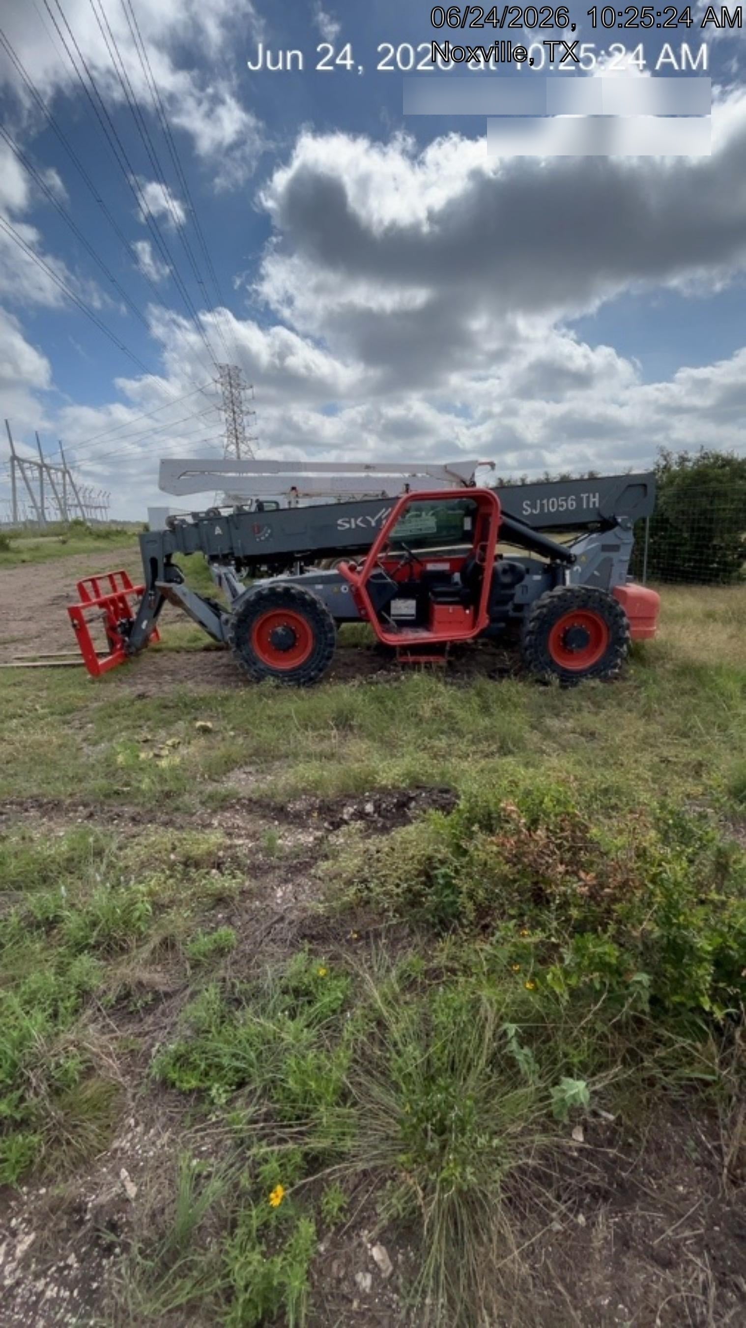 2018 Skyjack SJ1056 TH Skyjack 1056 TH Telehandler w/Open ROPS, Work Lights/Beacon, Solid Tires, 60" Carriage and Forks