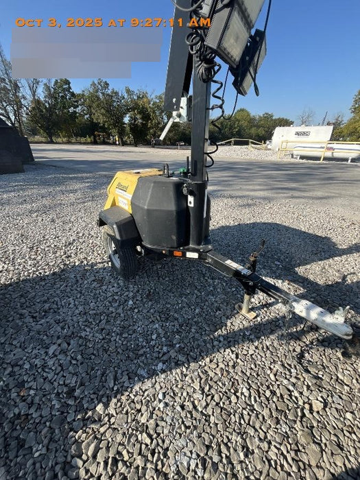 2022 Allmand NLV3GR (4) LED Light Fixture 350W, 23' Vertical Mast, 3kW Prime, Towable, Deep Sea L401, Leveling Jacks, Yanmar T4F 5.8hp