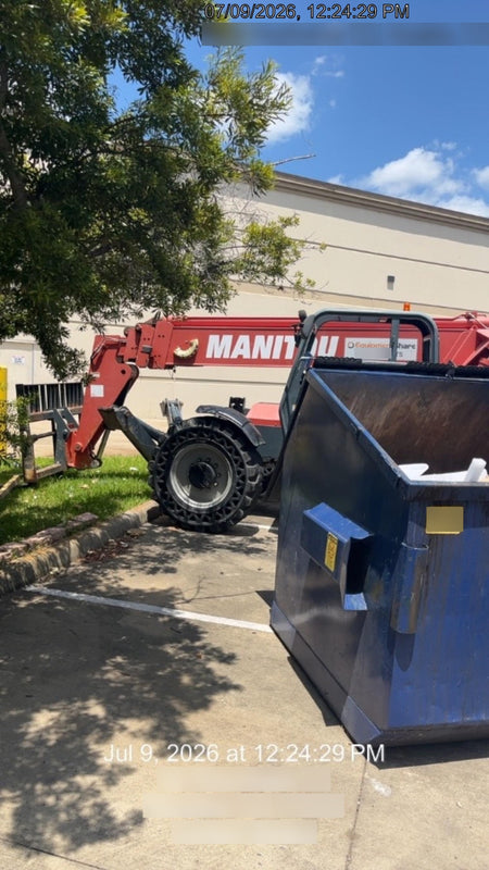 2018 Manitou MTA10055 Manitou MTA 10055 w/Open ROPS, Work Lights/Strobe, Aux Hyd, Solid Tires, Lift Hook, 66" Carriage, 60" Forks