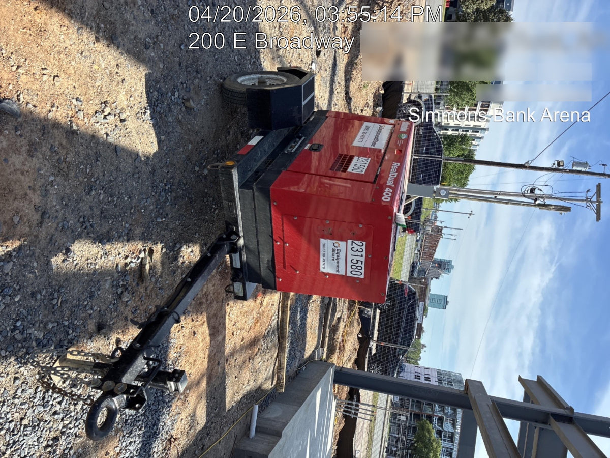 2022 Shindaiwa DGW400MDL Kubota D902 Engine, 23 HP, Dual Op Welder, Wire, Arc, Droop Stick, Tig, and CC Stick Functionality, Simulphase, 3 Phase and 1 Phase Gen Output, Single Axle NB Trlr, Slr Trckl Chrg 12V 12W, Fire Ext