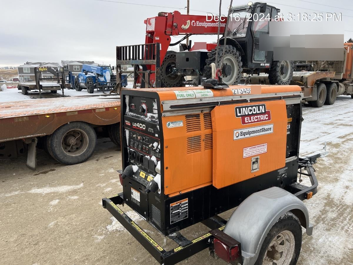 2022 Lincoln Electric LE400 Kubota V1505, Trlr, Cable Rack, Light Kit, ES Decals, T3