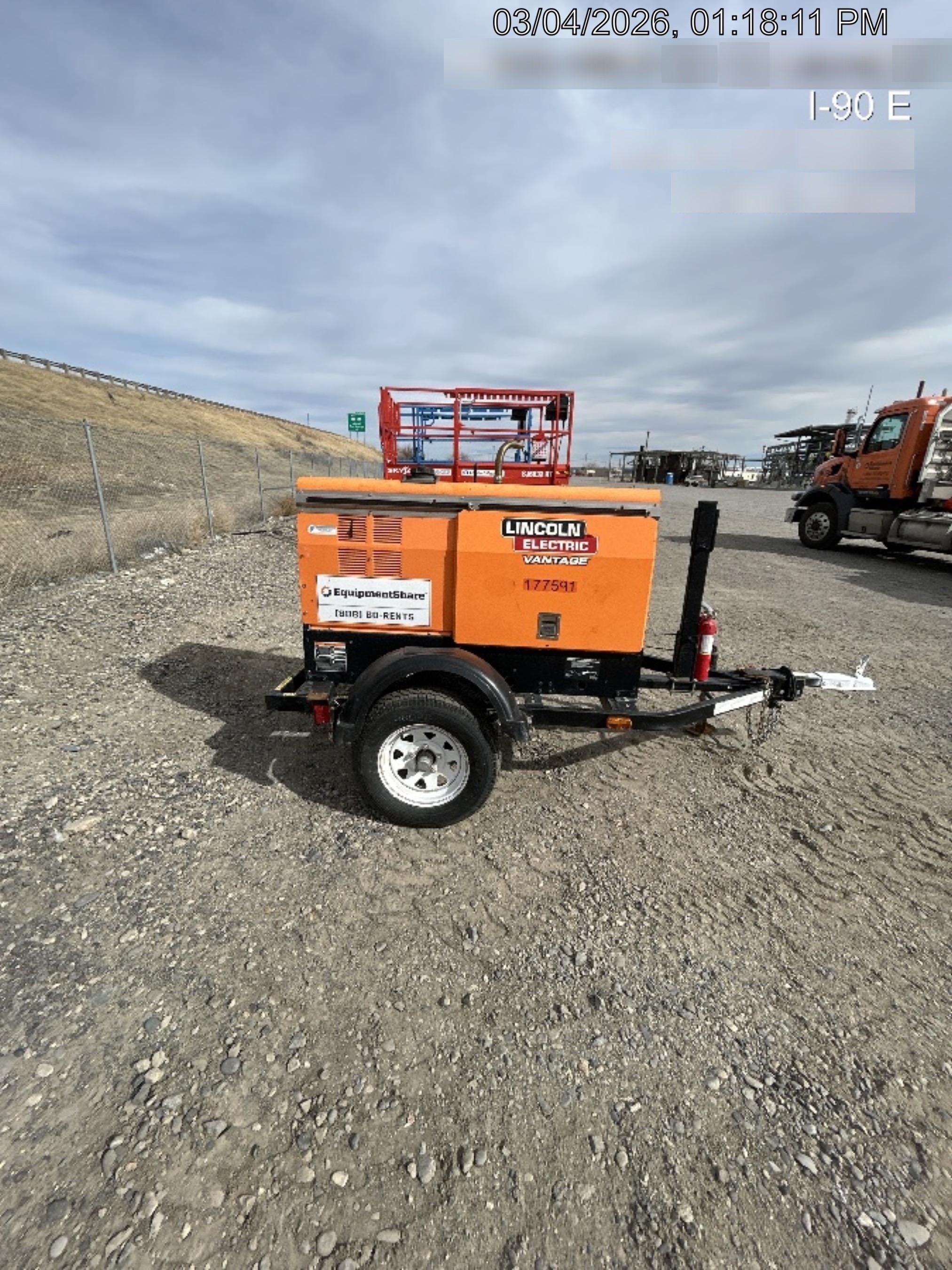 2021 Lincoln Electric Vantage 322 Vantage 322 Ready Pak 3 w/ Decals, ORANGE (includes trailer, cable rack, fender light kit) NO Telematics