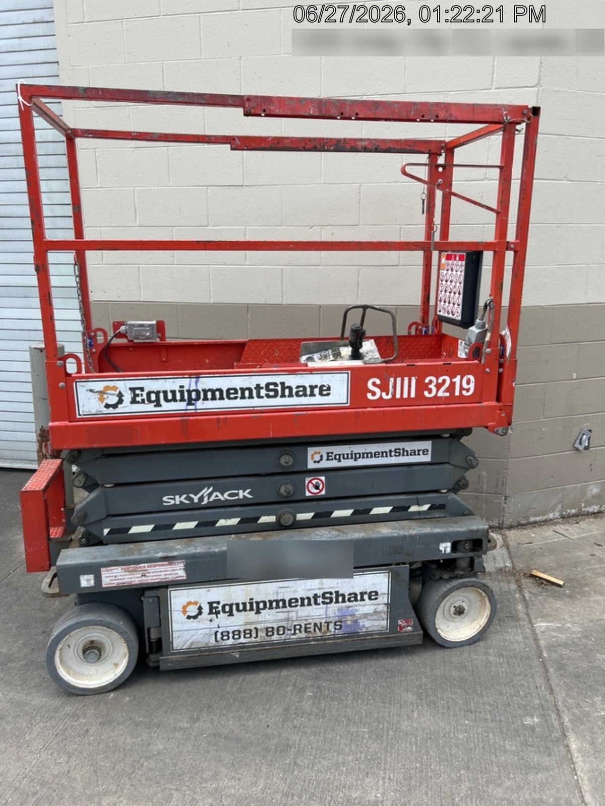 2019 Skyjack SJIII-3219 Standard Options, Trojan Batteries