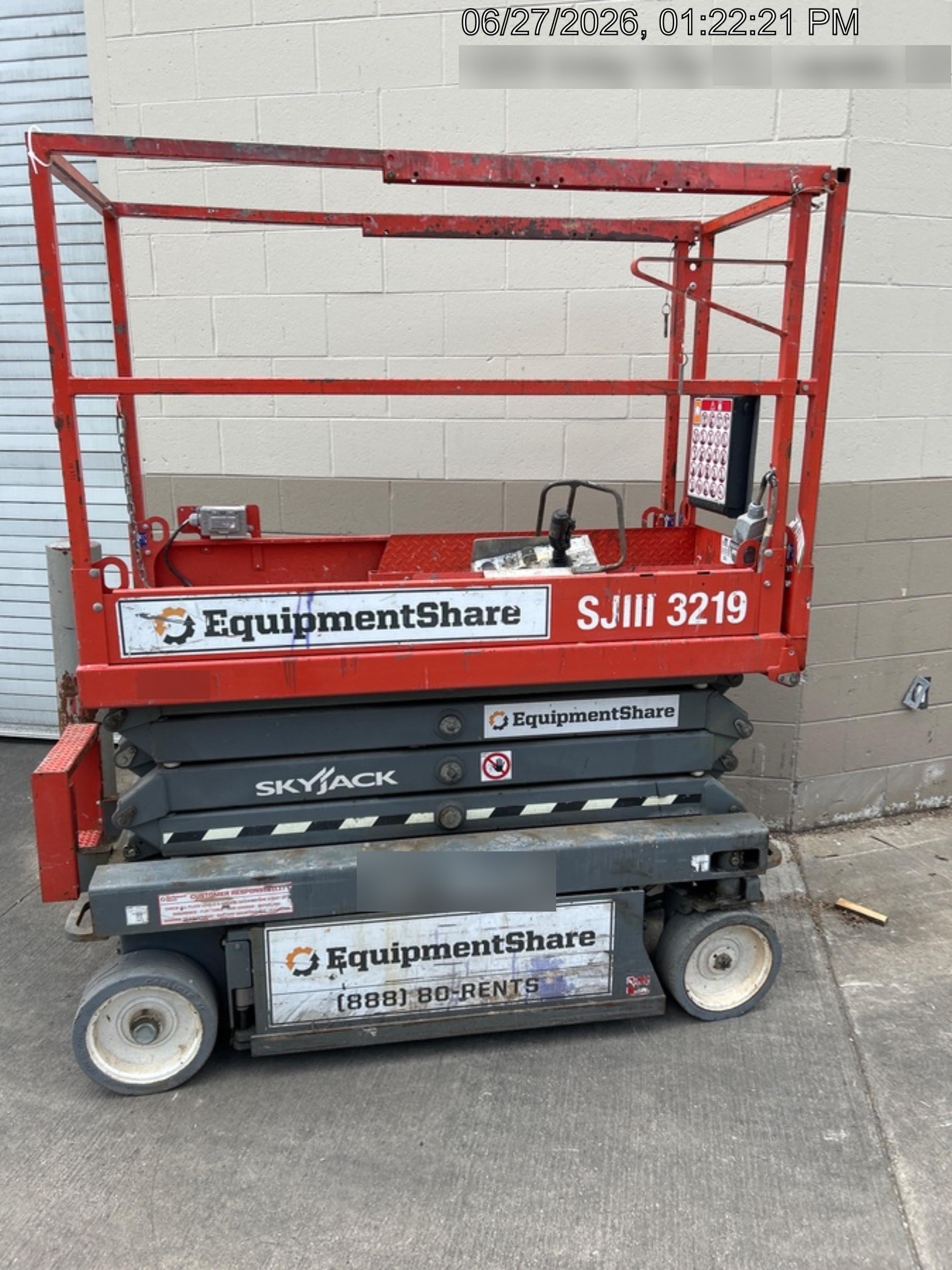 2019 Skyjack SJIII-3219 Standard Options, Trojan Batteries