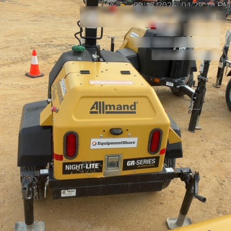 2022 Allmand NLV3GR (4) LED Light Fixture 350W, 23' Vertical Mast, 3kW Prime, Towable, Deep Sea L401, Leveling Jacks, Yanmar T4F 5.8hp