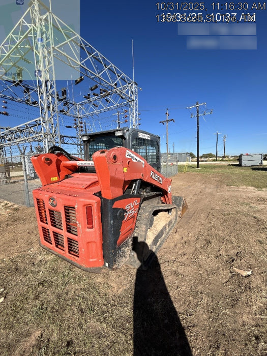 2019 Kubota SVL75-2 Cab/Heat/Air, Standard Tracks, Standard Flow, Hydraulic QC 68" HD Tooth Bucket