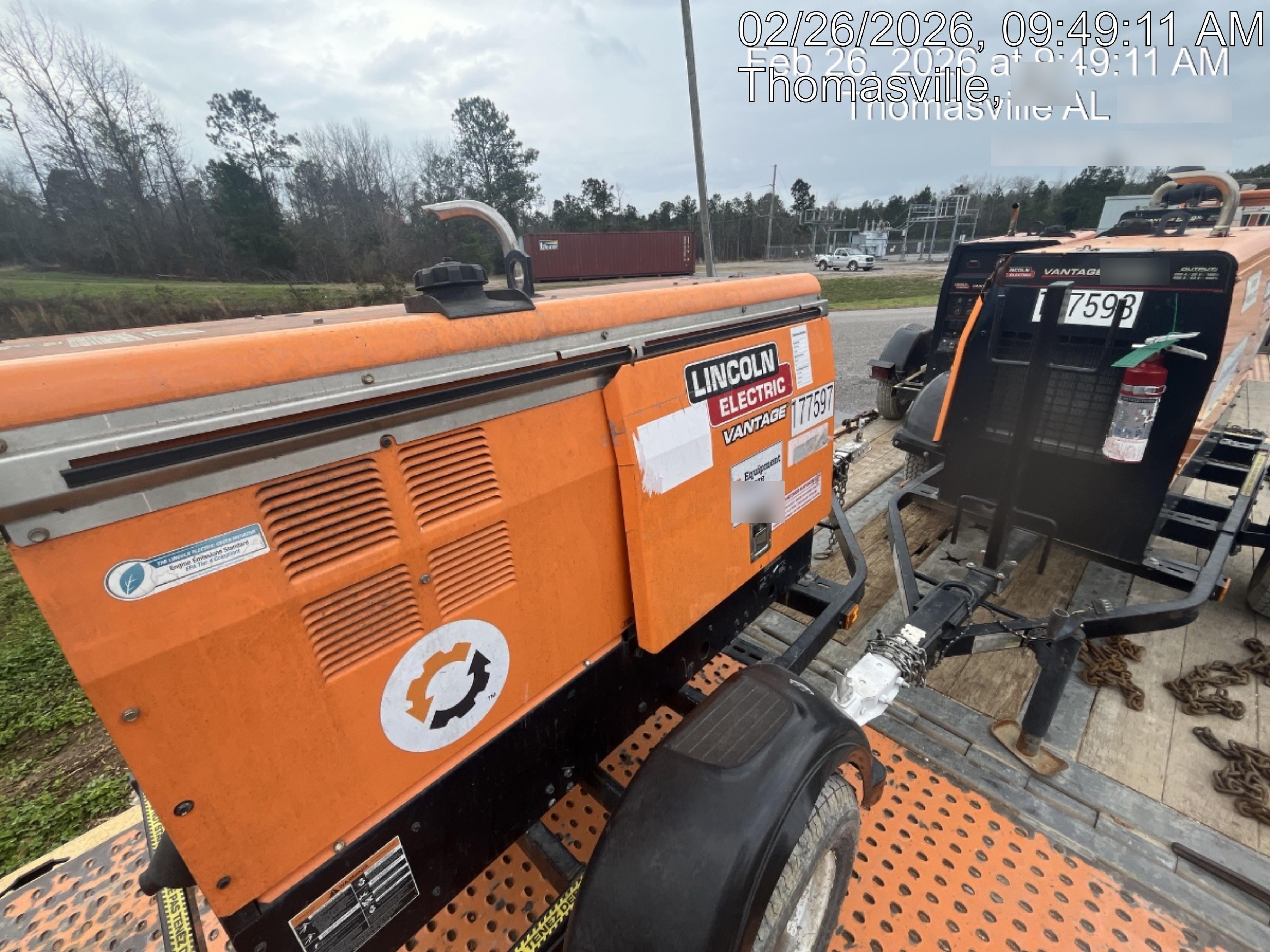 2021 Lincoln Electric Vantage 322 Vantage 322 Ready Pak 3 w/ Decals, ORANGE (includes trailer, cable rack, fender light kit) NO Telematics