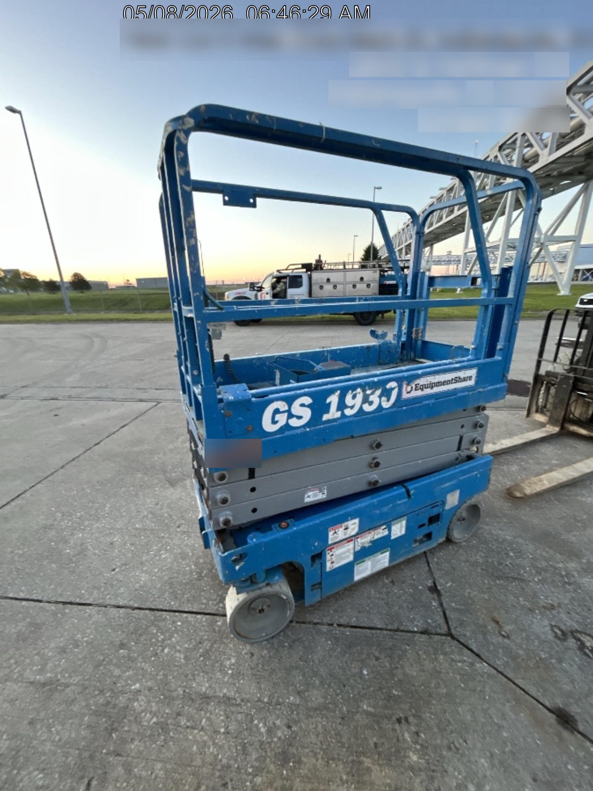 2020 Genie GS-1930 Solid Non Marking Tires, Beacon, Folding rails with half height swing gate