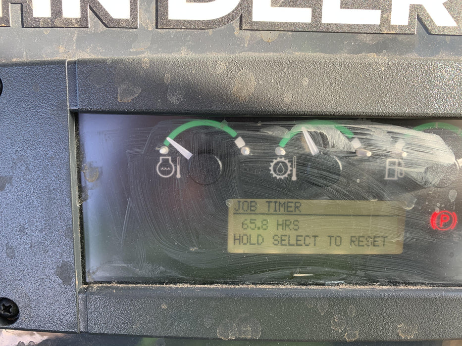 2019 John Deere 410L 4WD, CAB/HVAC, Standard Dipperstick, ISO Controls, Rear Aux Hydraulics, Manual QC w/1.5 Yd Bucket w/Forks, 24" Bucket