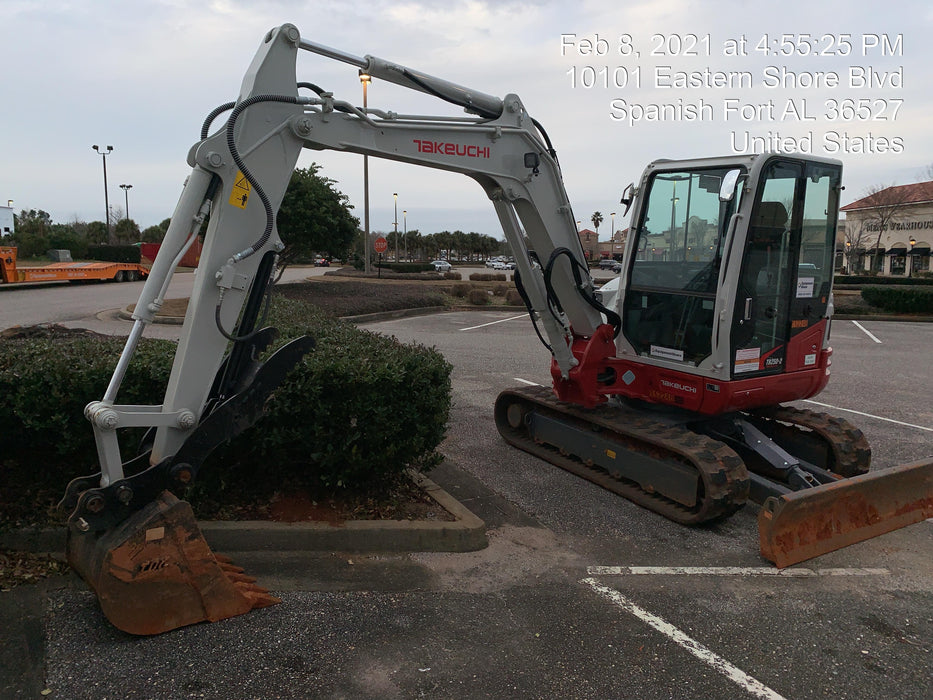 2020 Takeuchi TB250-2C Cab/Heat/Air, Rubber Tracks, Manual TAG QC