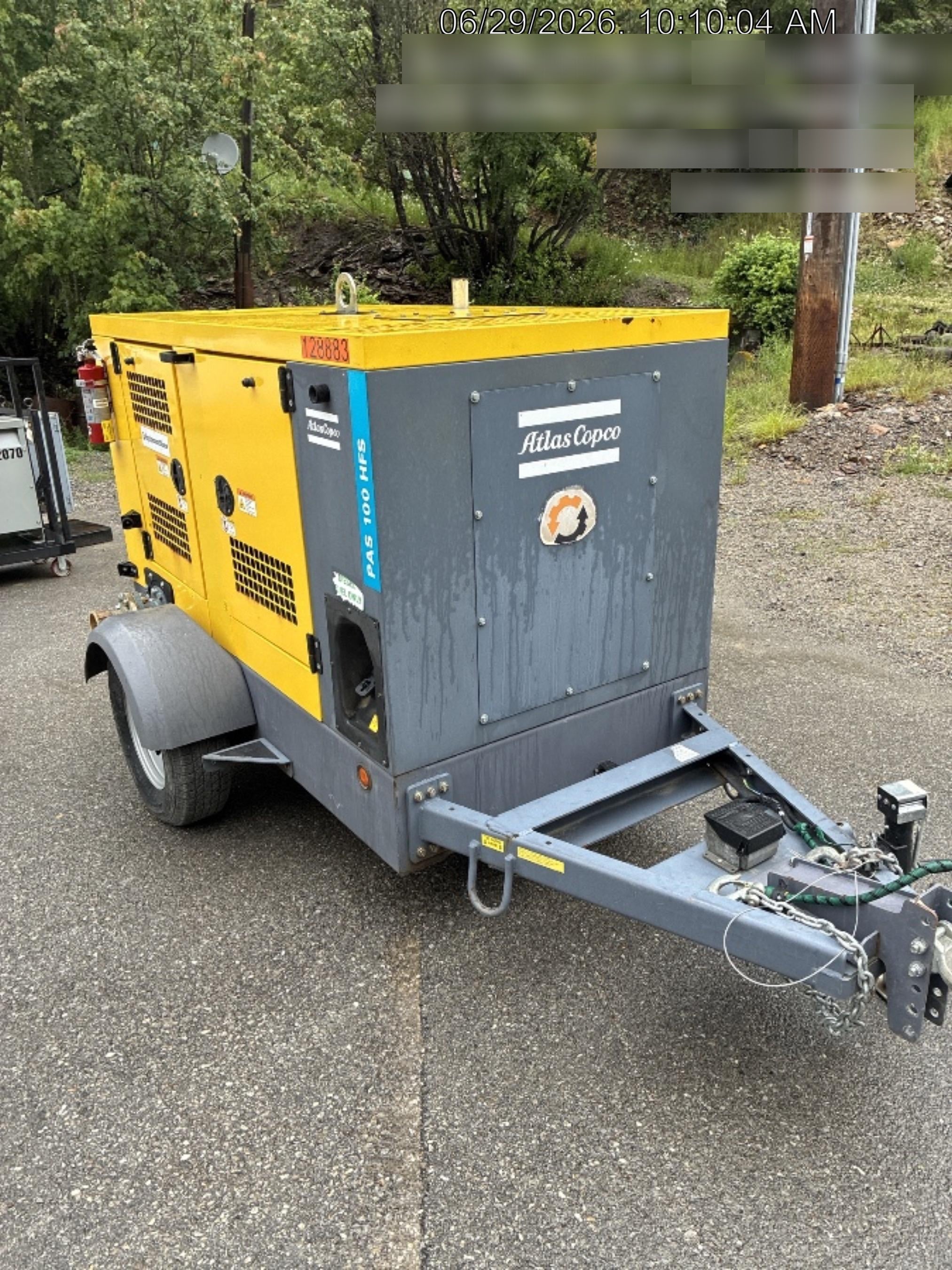 2020 ATLAS COPCO PAS 100 HF CS Enclosed