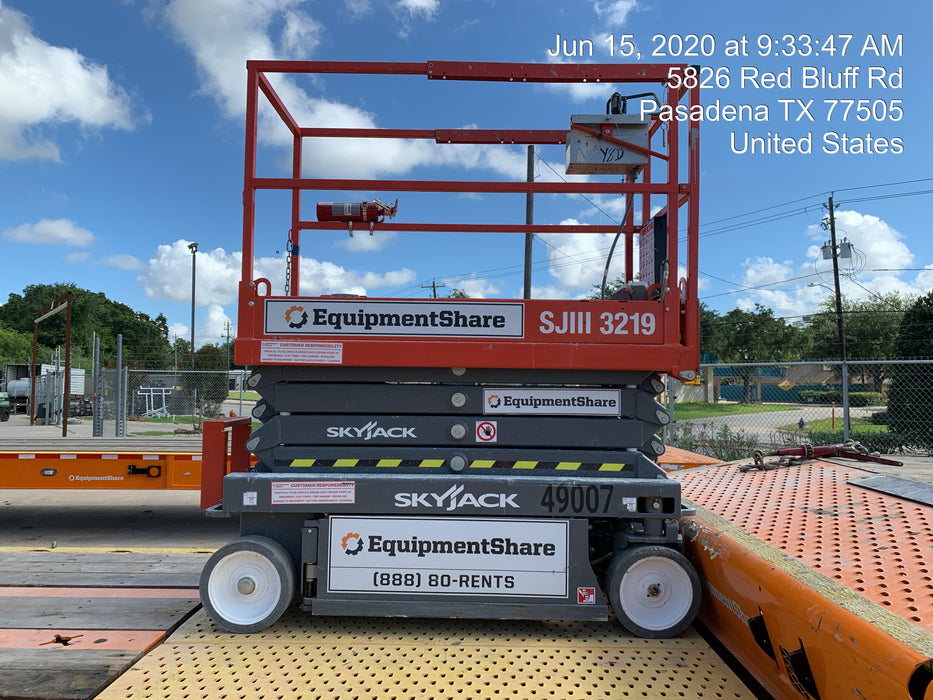 2019 Skyjack SJIII-3219 Standard Options, Trojan Batteries