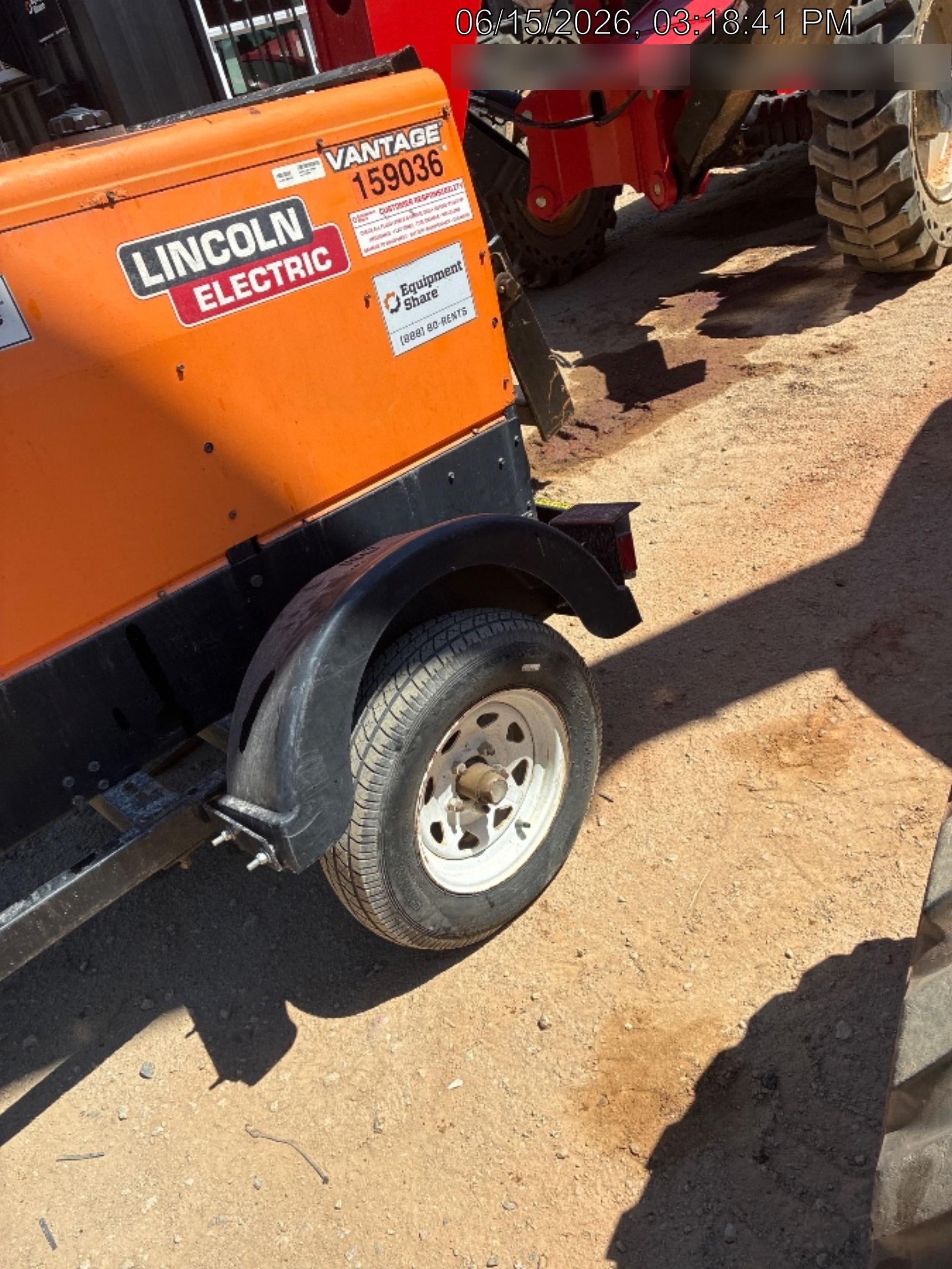 2021 Lincoln Electric Vantage 322 Vantage 322 Ready Pak 3 w/ Decals, ORANGE (includes trailer, cable rack, fender light kit) NO Telematics