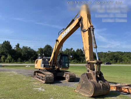 2015 Case CX350D CAB A/C, 13'-3" ARM, STEEL TRACKS, THUMB