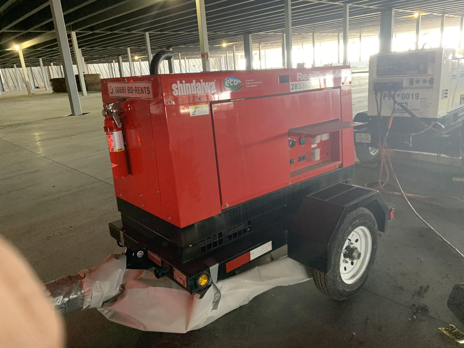 2022 Shindaiwa DGW400MDL Kubota D902 Engine, 23 HP, Dual Op Welder, Wire, Arc, Droop Stick, Tig, and CC Stick Functionality, Simulphase, 3 Phase and 1 Phase Gen Output, Single Axle NB Trlr, Slr Trckl Chrg 12V 12W, Fire Ext