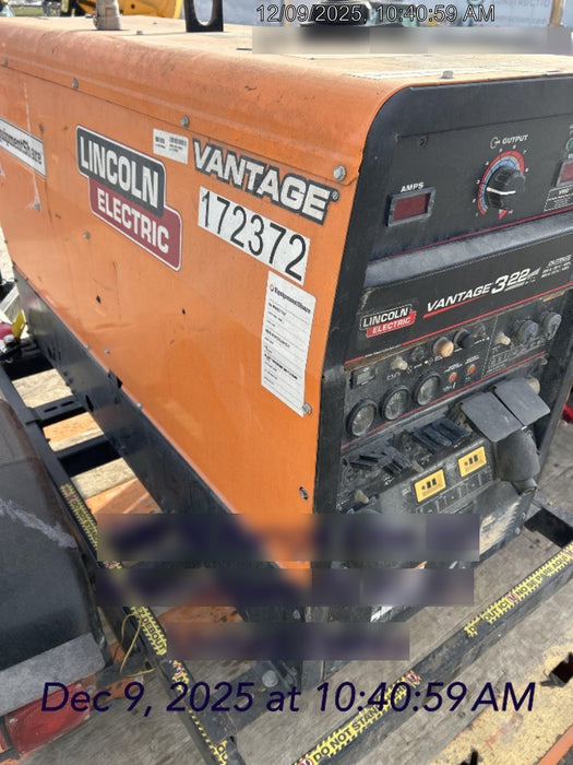 2021 Lincoln Electric Vantage 322 Vantage 322 Ready Pak 3 w/ Decals, ORANGE (includes trailer, cable rack, fender light kit) NO Telematics