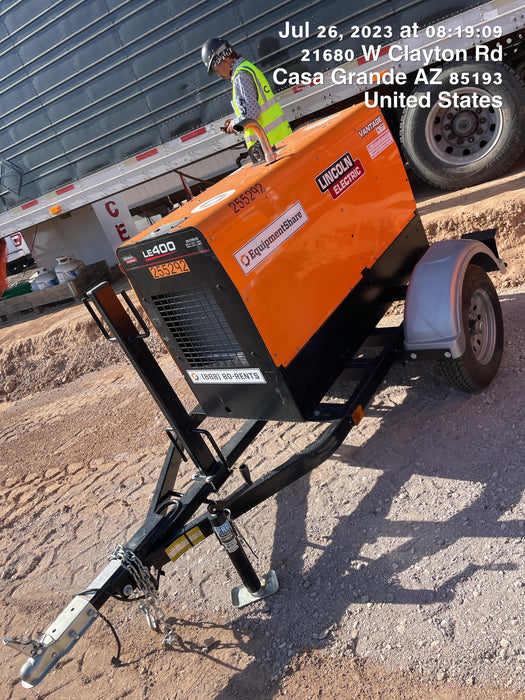 2022 Lincoln Electric LE400 Kubota V1505, Trlr, Cable Rack, Light Kit, ES Decals, T3