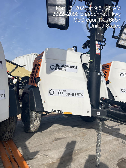 2023 Generac MLT2 Diesel, Flex Switch 120V Input, Powerzone Controller, 
(4) 320W LED Lights, 4kW Generator, 39.9 Gal Fuel Tank, 2" Ball, T3