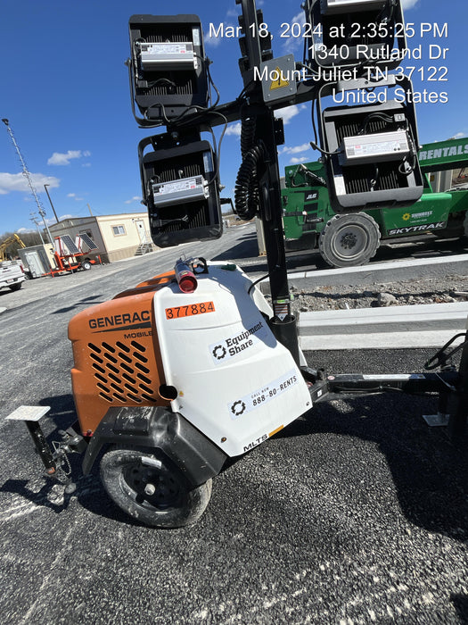 2023 Generac MLT2 Diesel, Flex Switch 120V Input, Powerzone Controller, 
(4) 320W LED Lights, 4kW Generator, 39.9 Gal Fuel Tank, 2" Ball, T3