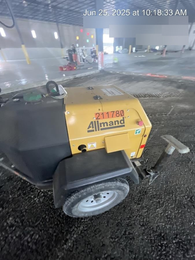 2022 Allmand NLV3GR (4) LED Light Fixture 350W, 23' Vertical Mast, 3kW Prime, Towable, Deep Sea L401, Leveling Jacks, Yanmar T4F 5.8hp