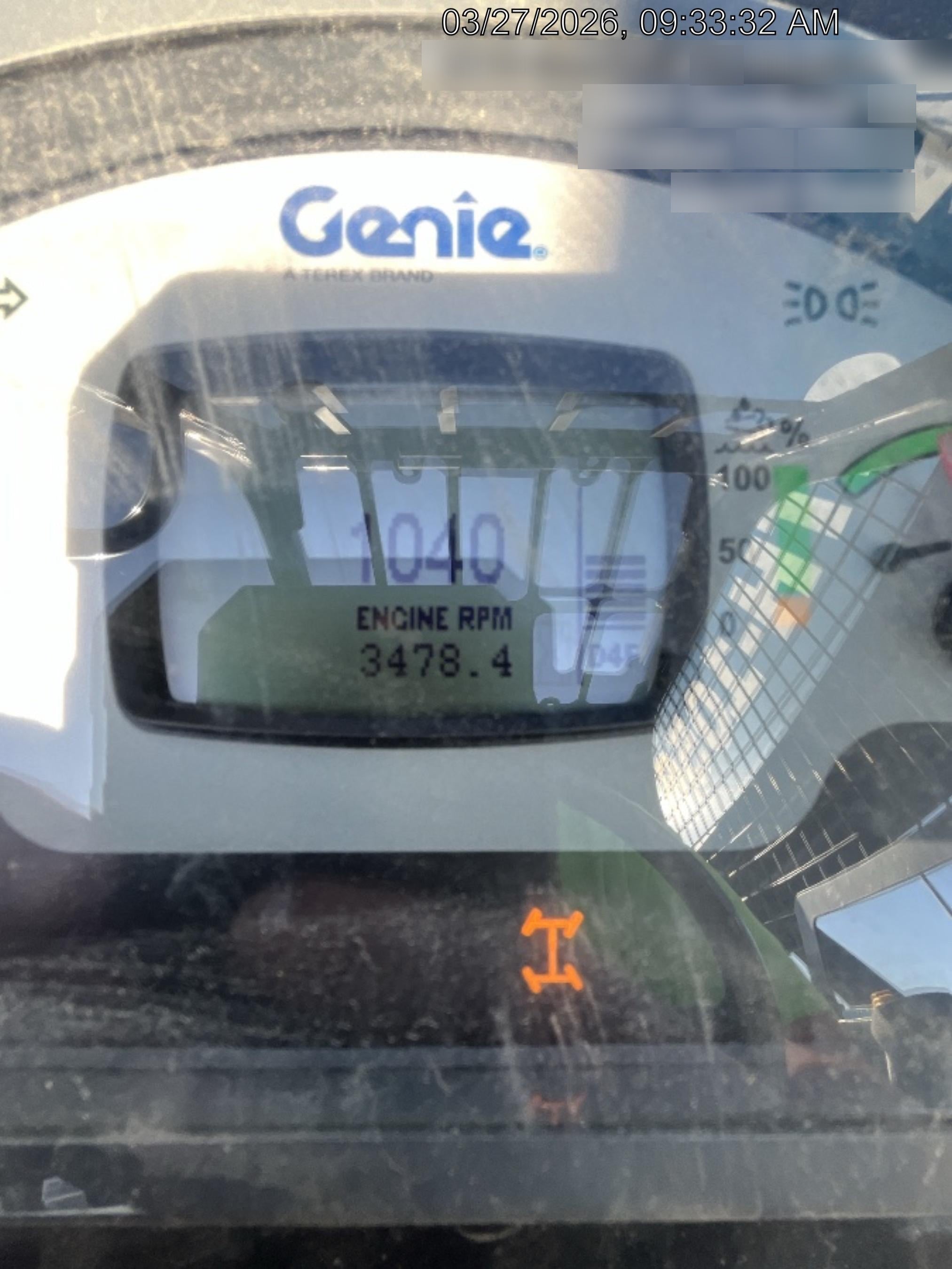 2018 Genie GTH-1056 Genie GTH-1056 w/Open ROPS, Solid Tires, Work Light/Beacon, 60" Carriage and Forks