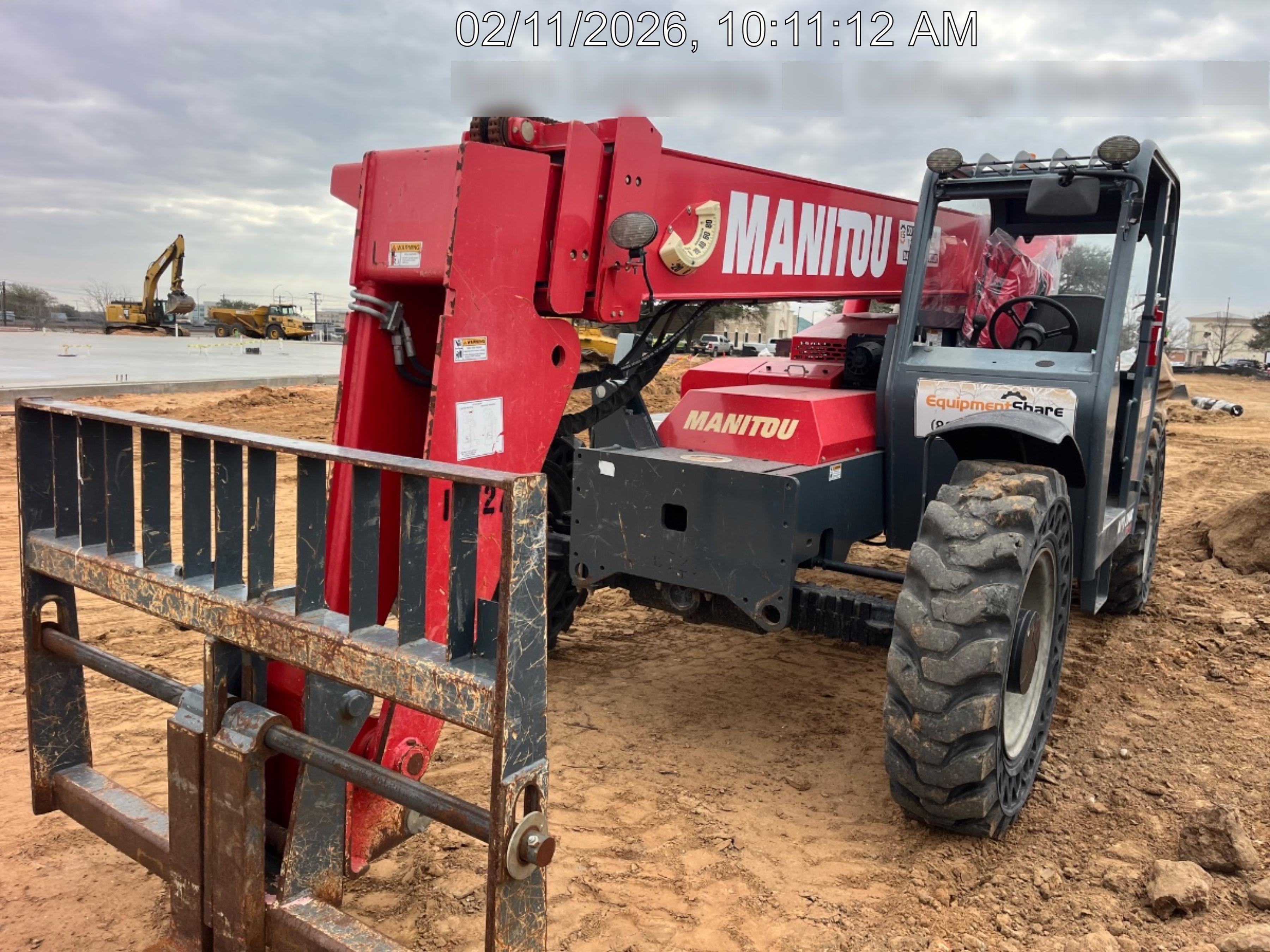 2018 Manitou MTA8044 MTA 8044 - 74 HP T4, Canopy, Worklights/Strobe, Beacon, 66" Carriage, 48" Forks, Solid Tires, Lift Hook, Aux Hydraulics