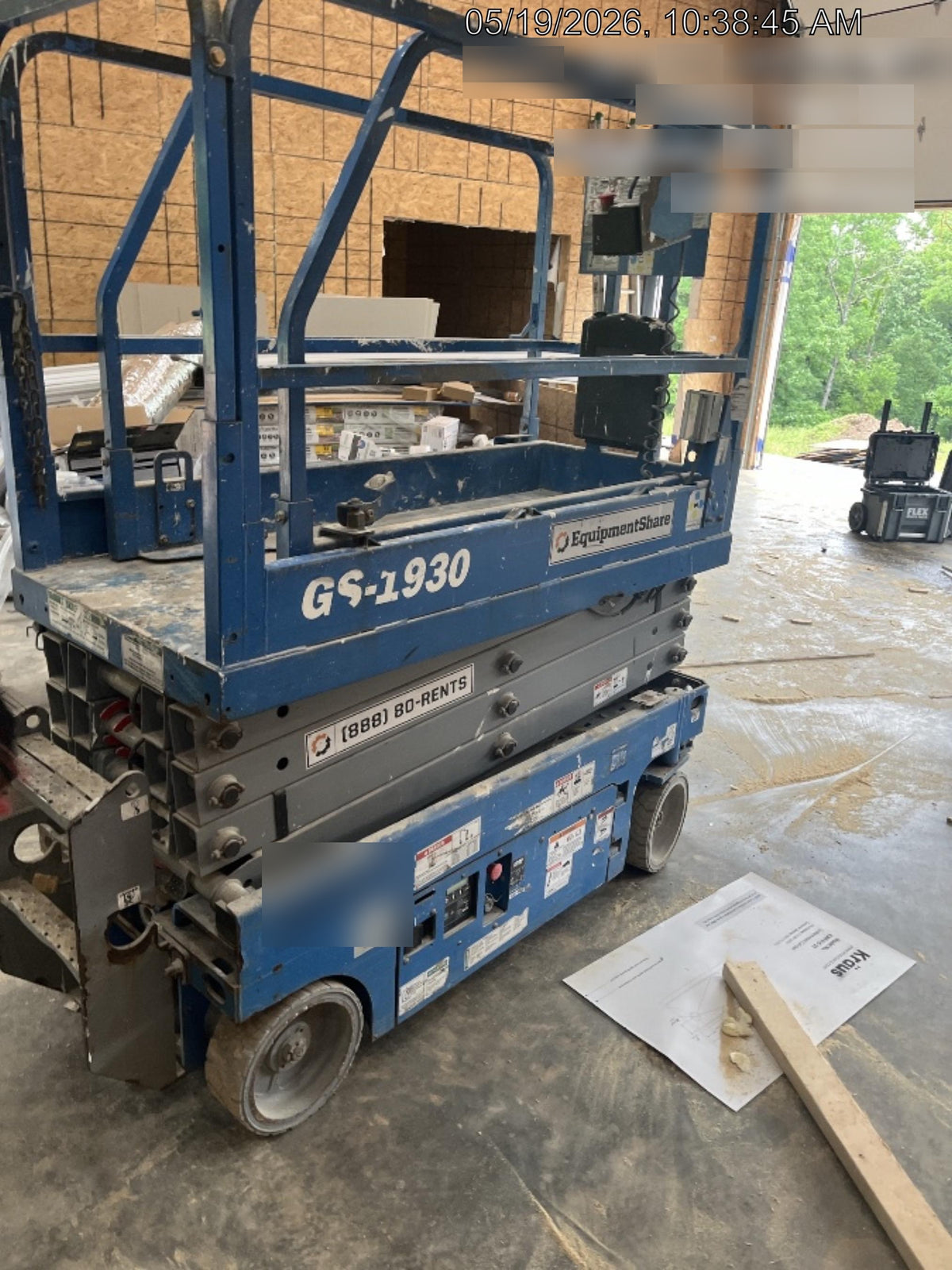 2019 Genie GS-1930 Fixed rails with chain Entry