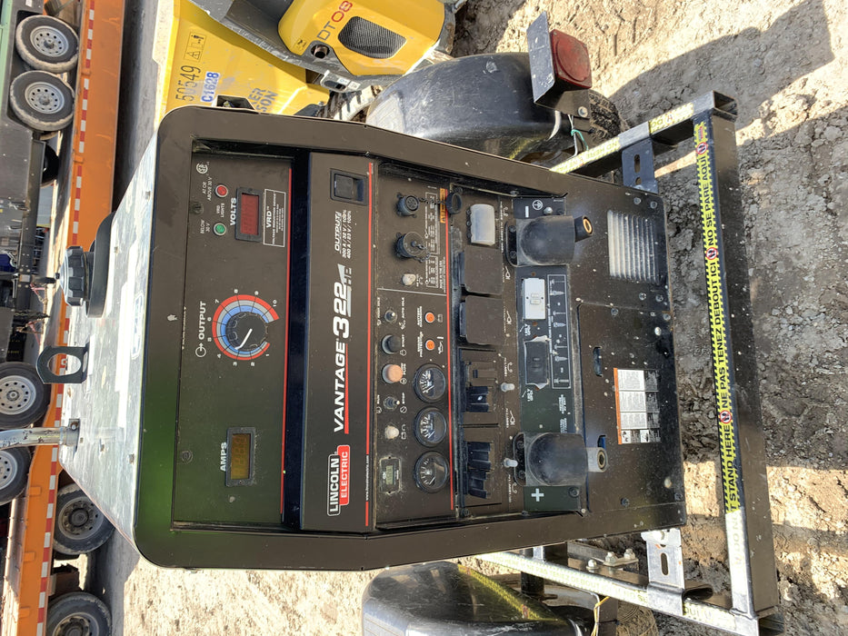 2019 Lincoln Electric Vantage 322 Welder Ready-Pak 3, Two wheel trailer, Fender and Light kit, Cable Rack