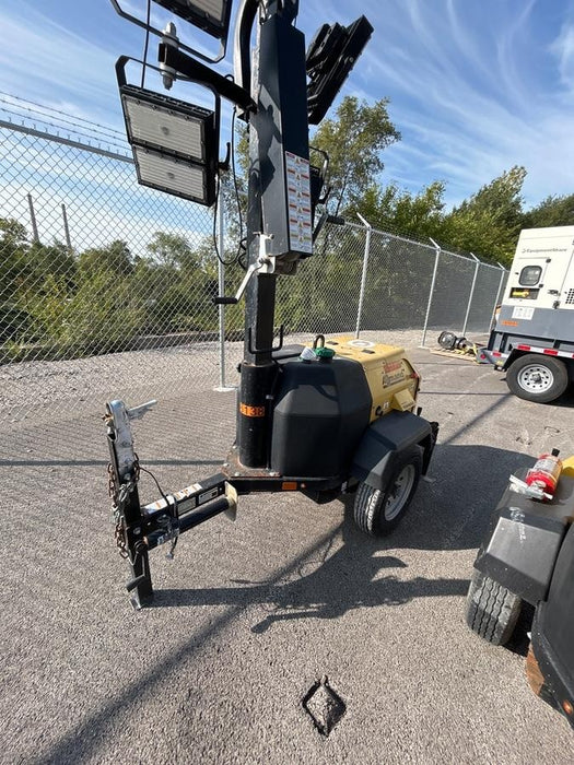 2022 Allmand NLV3GR (4) LED Light Fixture 350W, 23' Vertical Mast, 3kW Prime, Towable, ES Decals, T3