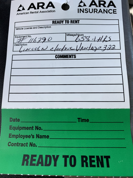 2020 Lincoln Electric Vantage 322 Ready-Pak 3