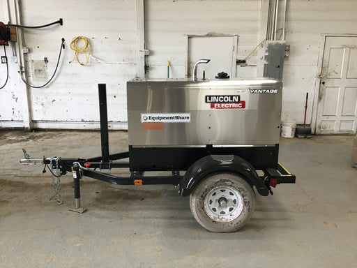 2019 Lincoln Electric Vantage 322 Welder Ready-Pak 3, Two wheel trailer, Fender and Light kit, Cable Rack