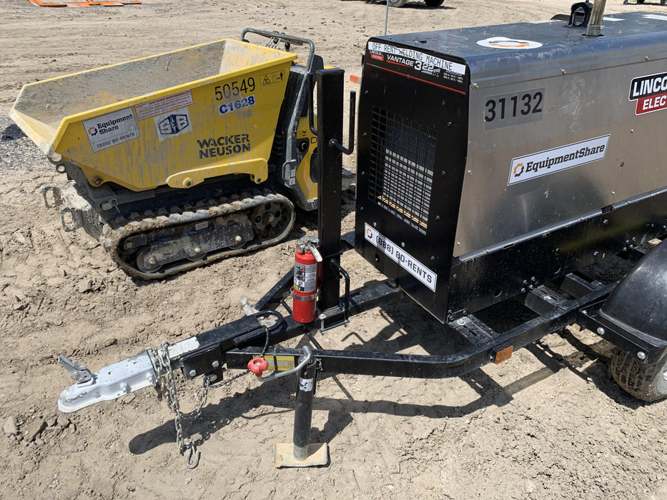 2019 Lincoln Electric Vantage 322 Welder Ready-Pak 3, Two wheel trailer, Fender and Light kit, Cable Rack