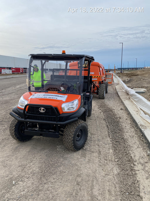2022 Kubota RTV-X1140W-H Plastic Canopy, Windshield Acrylic Clear, LED Strobe Light, Wire Harness Kit, Back up Alarm