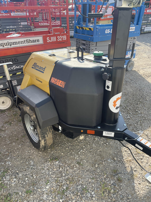 2022 Allmand NLV3GR (4) LED Light Fixture 350W, 23' Vertical Mast, 3kW Prime, Towable, ES Decals, T3