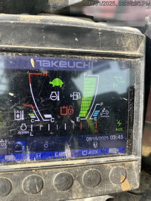 2019 Takeuchi TL12V2C Cab/Heat/Air w/Auxiliary Hydraulics, 2 Speed, Hydraulic QC 80" Tooth Bucket, 48" Pallet Forks