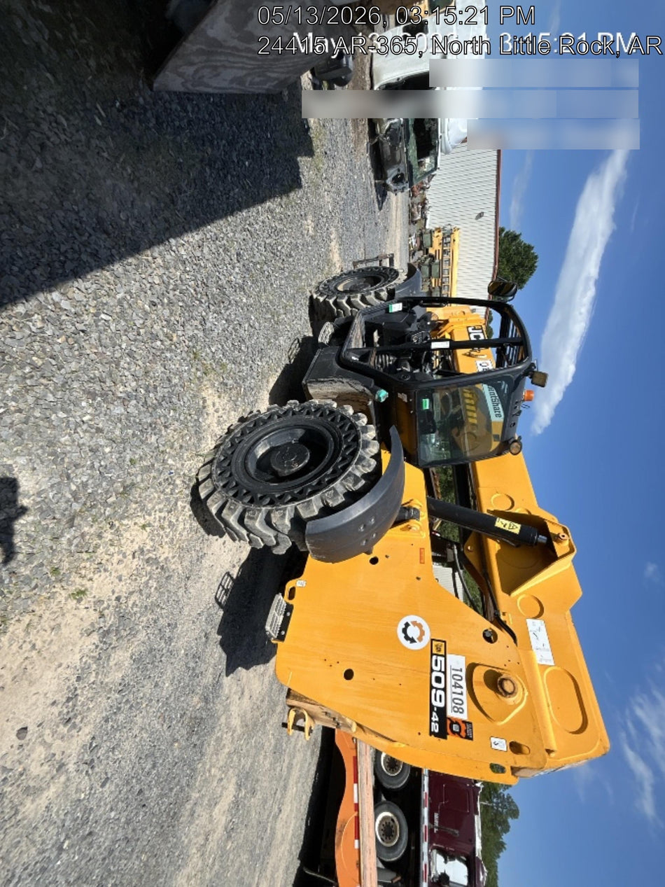 2020 JCB 509-42 Canopy, Solid Tires, Work Lights, Beacon, Aux Hydraulics, Back up Alarm, Lifting Eye, ES Decals