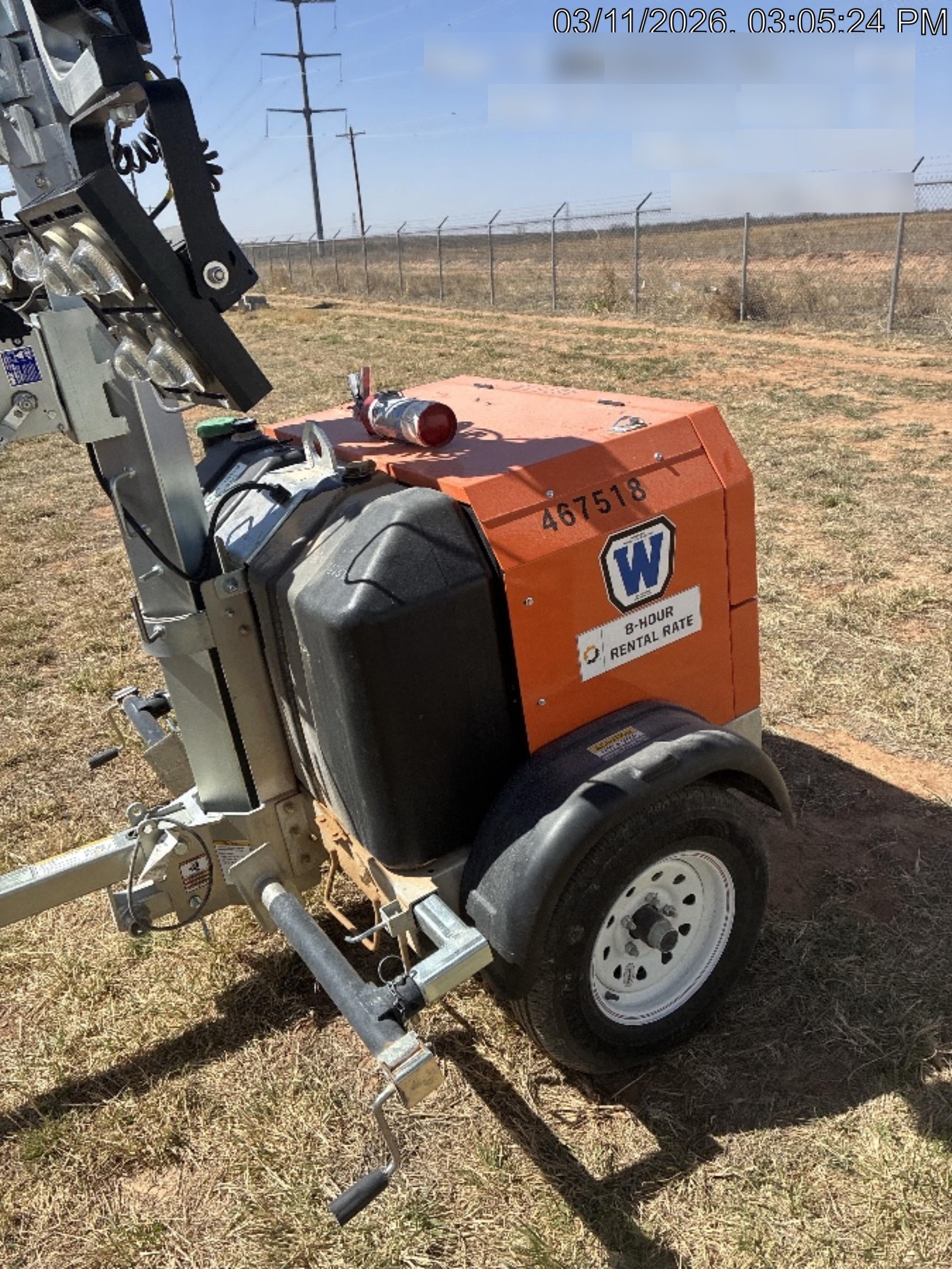 2024 Wanco WLTT-4MM4K Diesel, Deep Sea Controller, Shore Power Plug, Auto Start, (4) 350W LED Floodlights, 4kW Generator, 60 Gal Fuel Tank, 2" Ball, T3