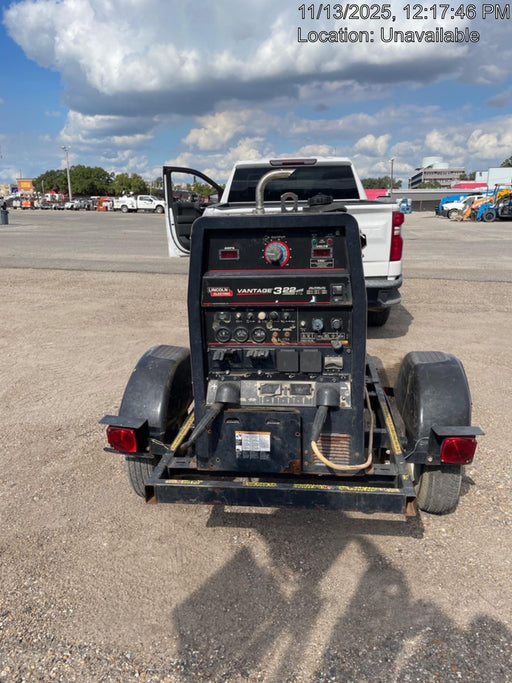 2019 Lincoln Electric Vantage 322 Welder Ready-Pak 3, Two wheel trailer, Fender and Light kit, Cable Rack